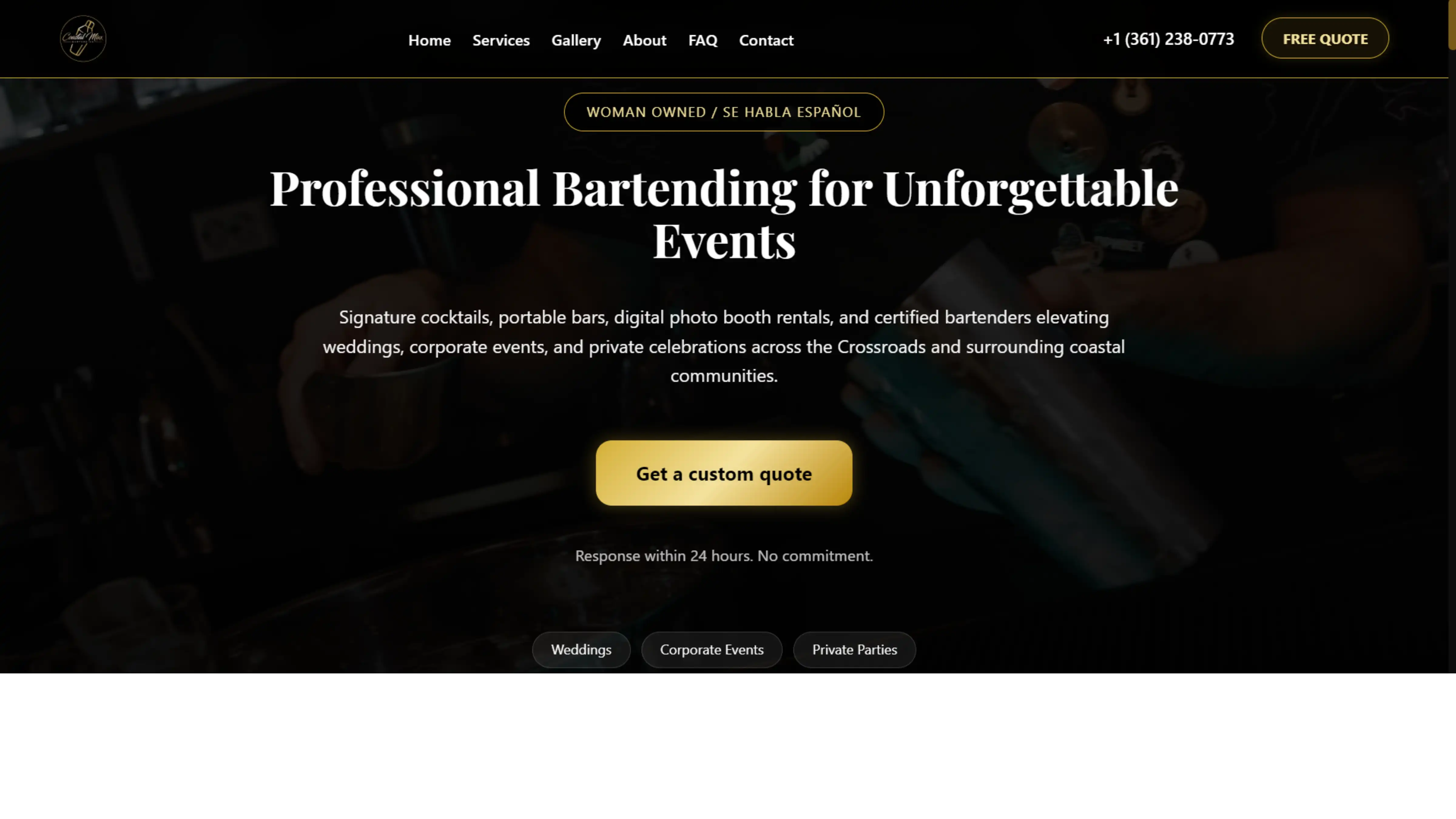 Business landing page website preview