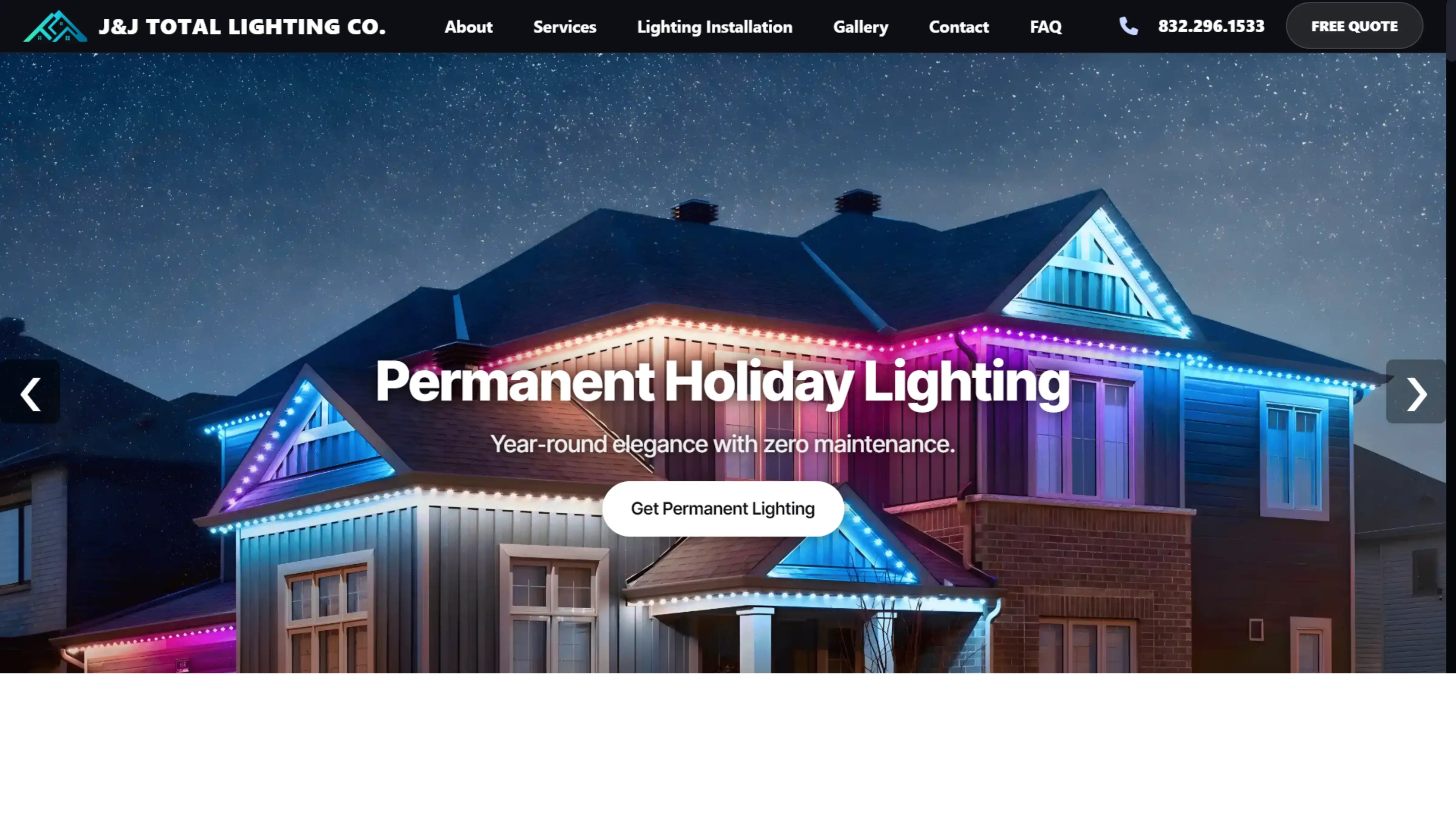 Premium dark website UI preview