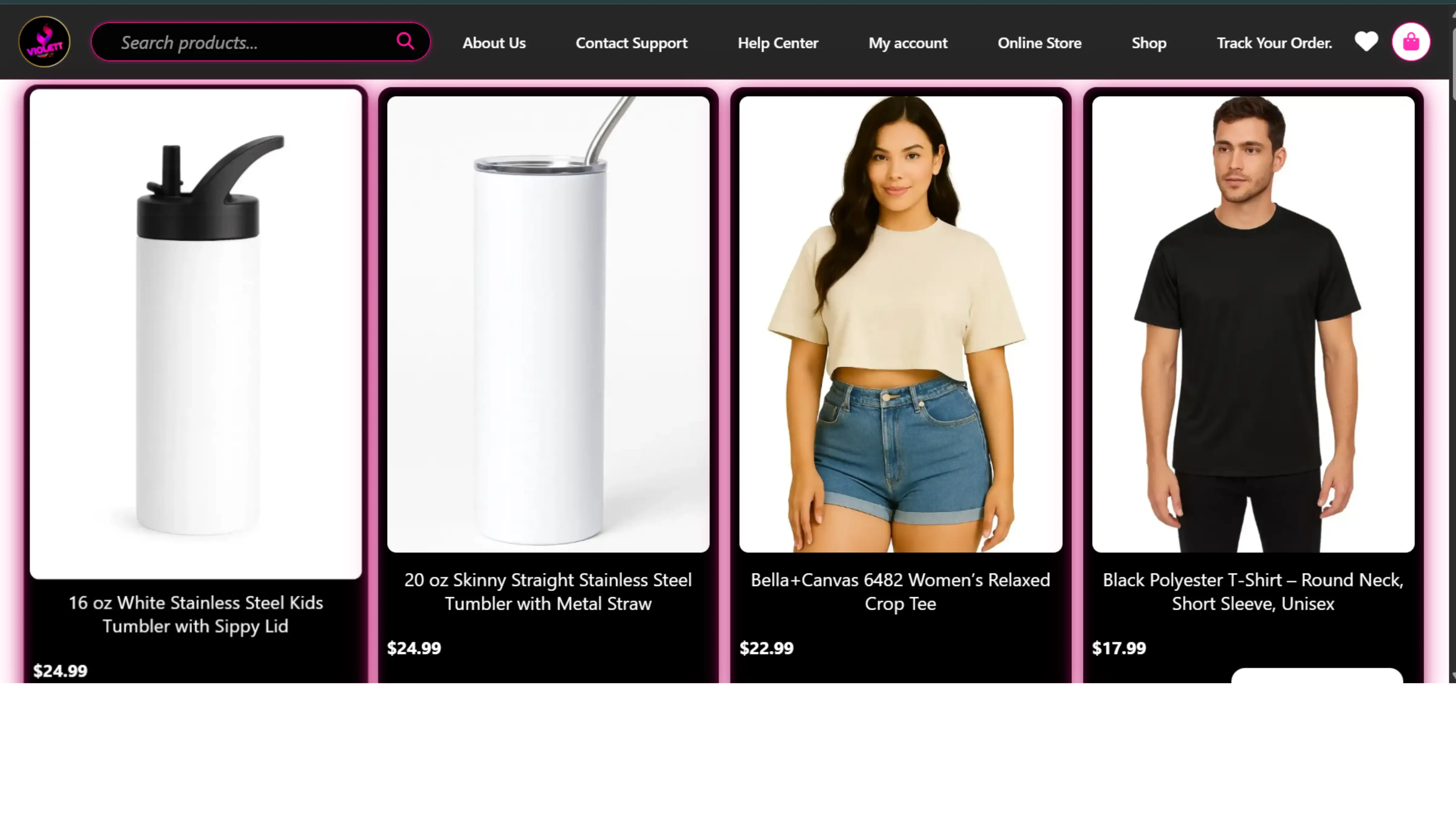 Ecommerce store website preview